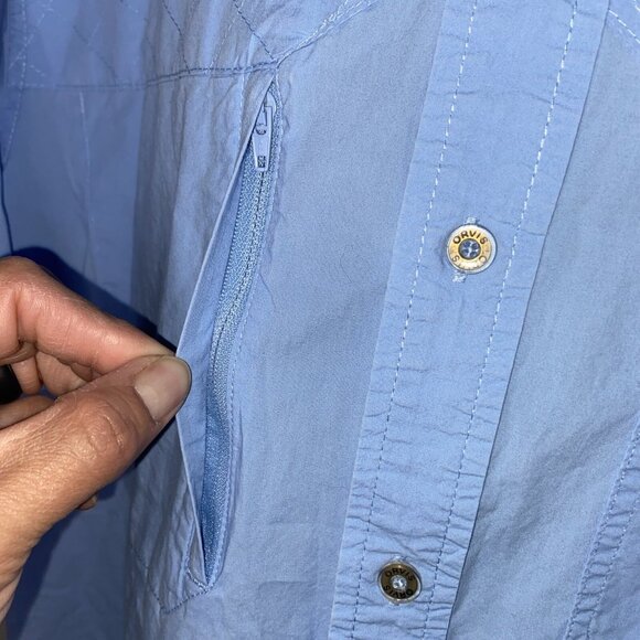 Orvis Double Pocket Light Sport/outdoor Wear Vented Short Sleeve. Men's XL - Picture 8 of 11